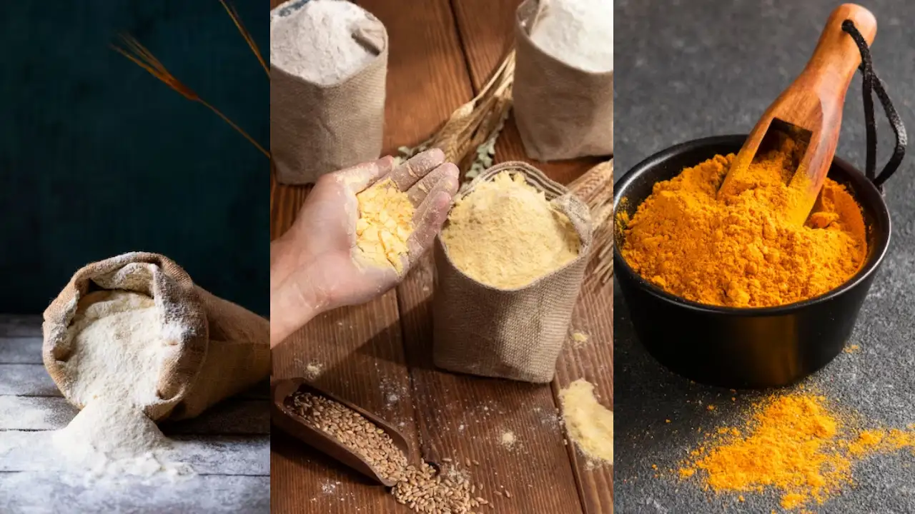 Rice Flour, Corn Flour, and Turmeric