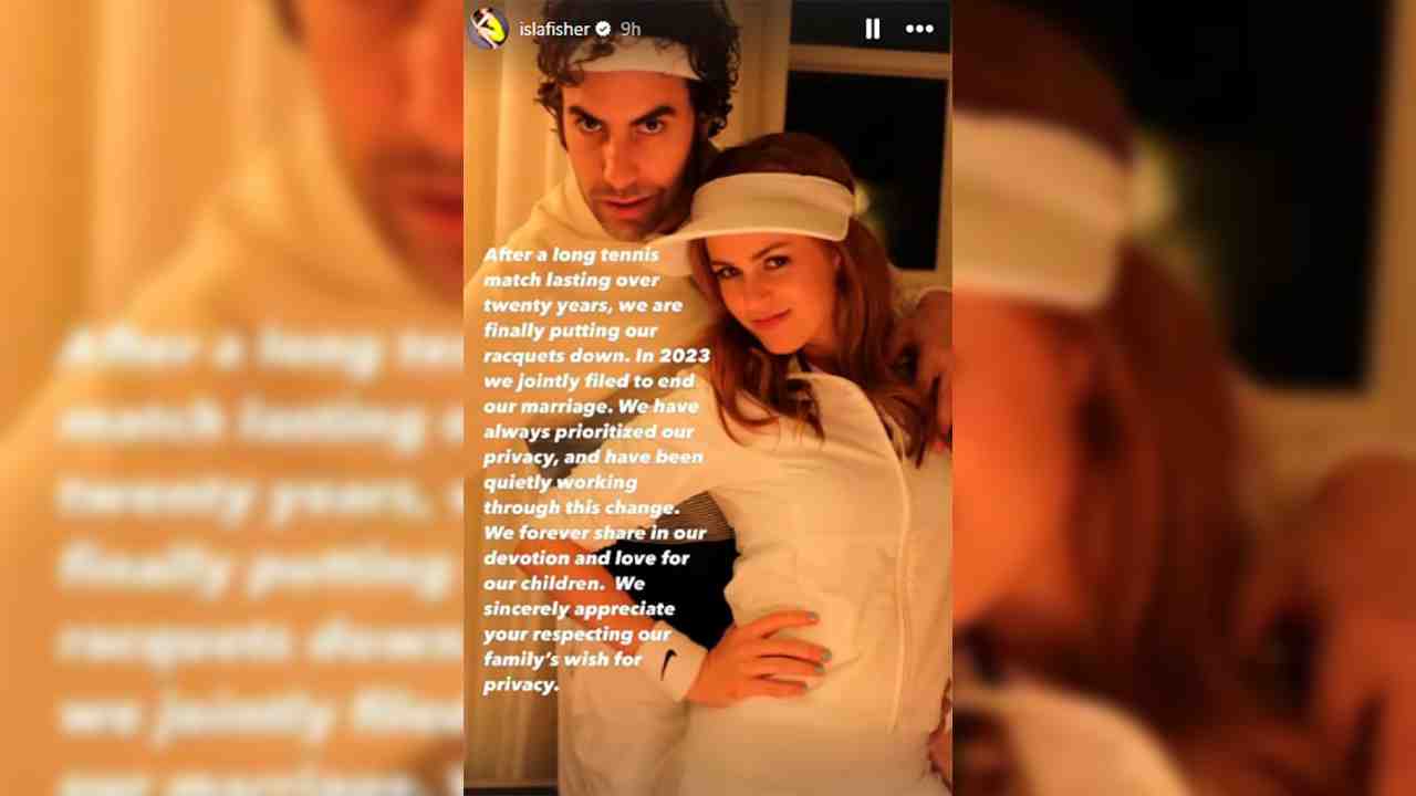 Sacha Baron Cohen and Isla Fisher announce divorce on instagram